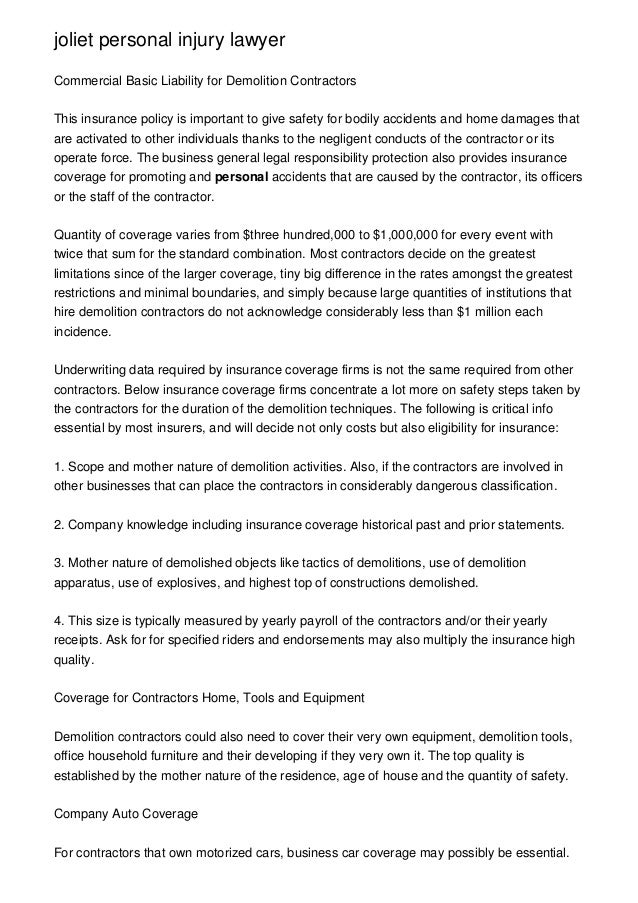 joliet personal injury lawyer