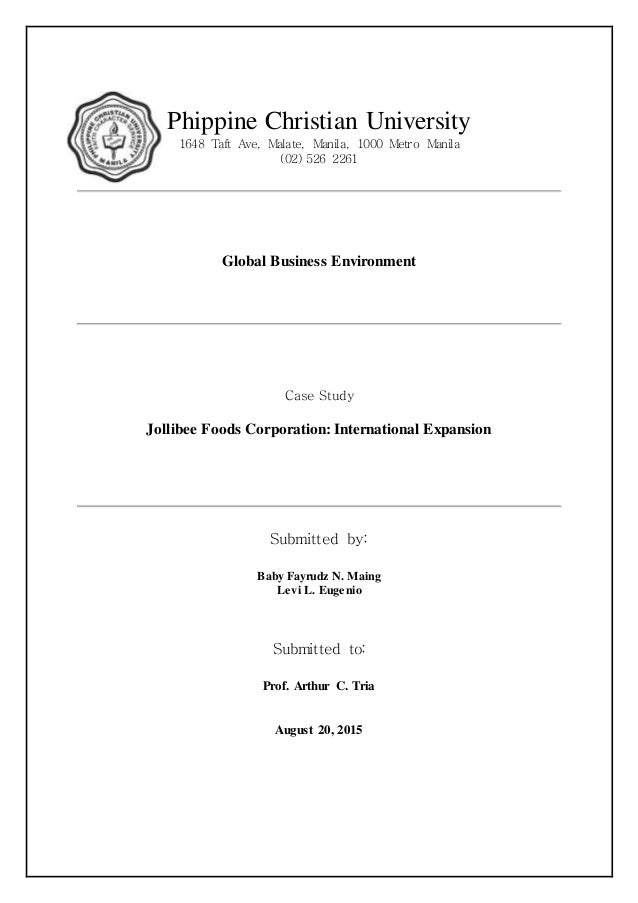 Jollibee Food Corporation Organizational Chart