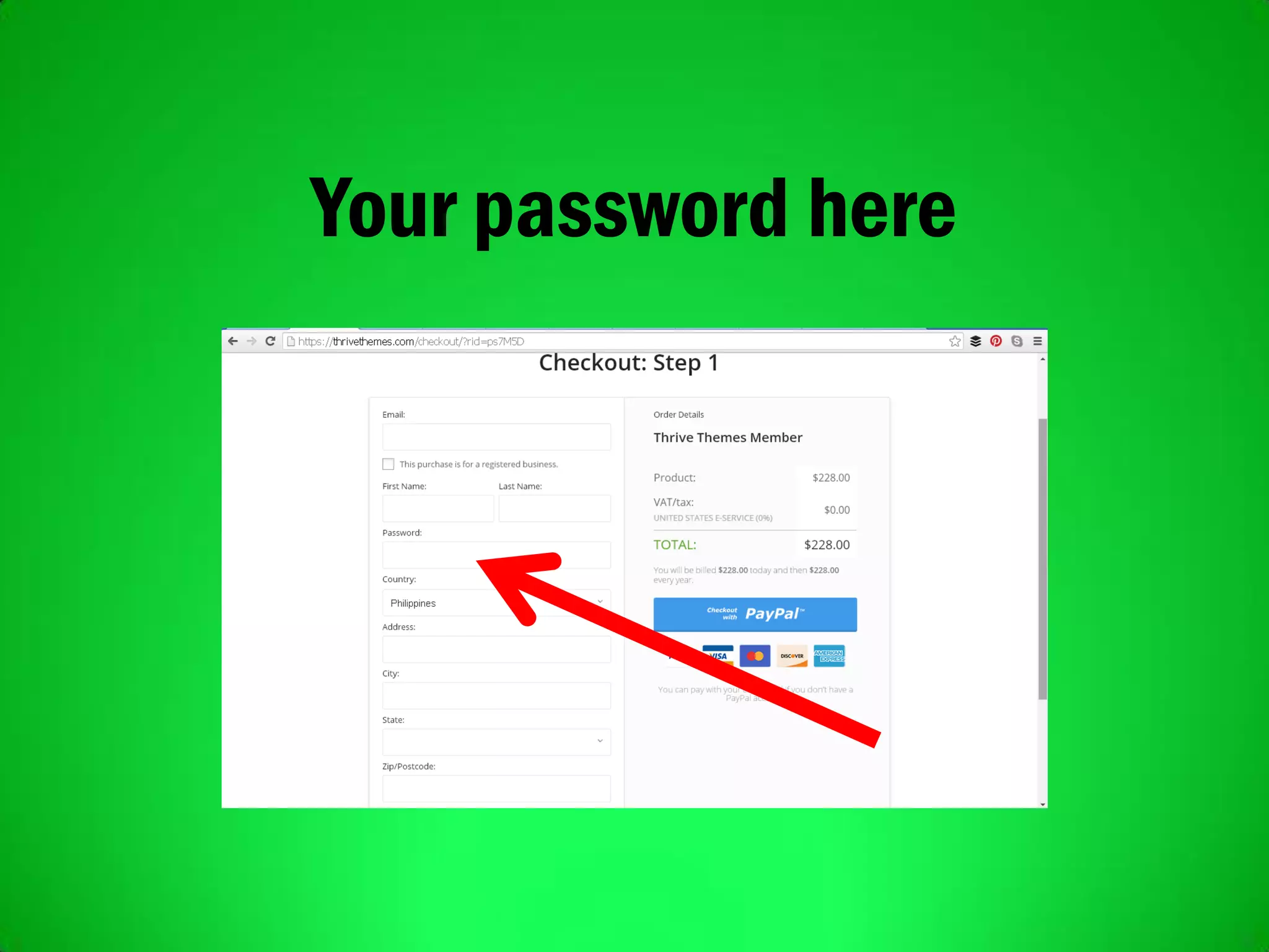 Your password here
 