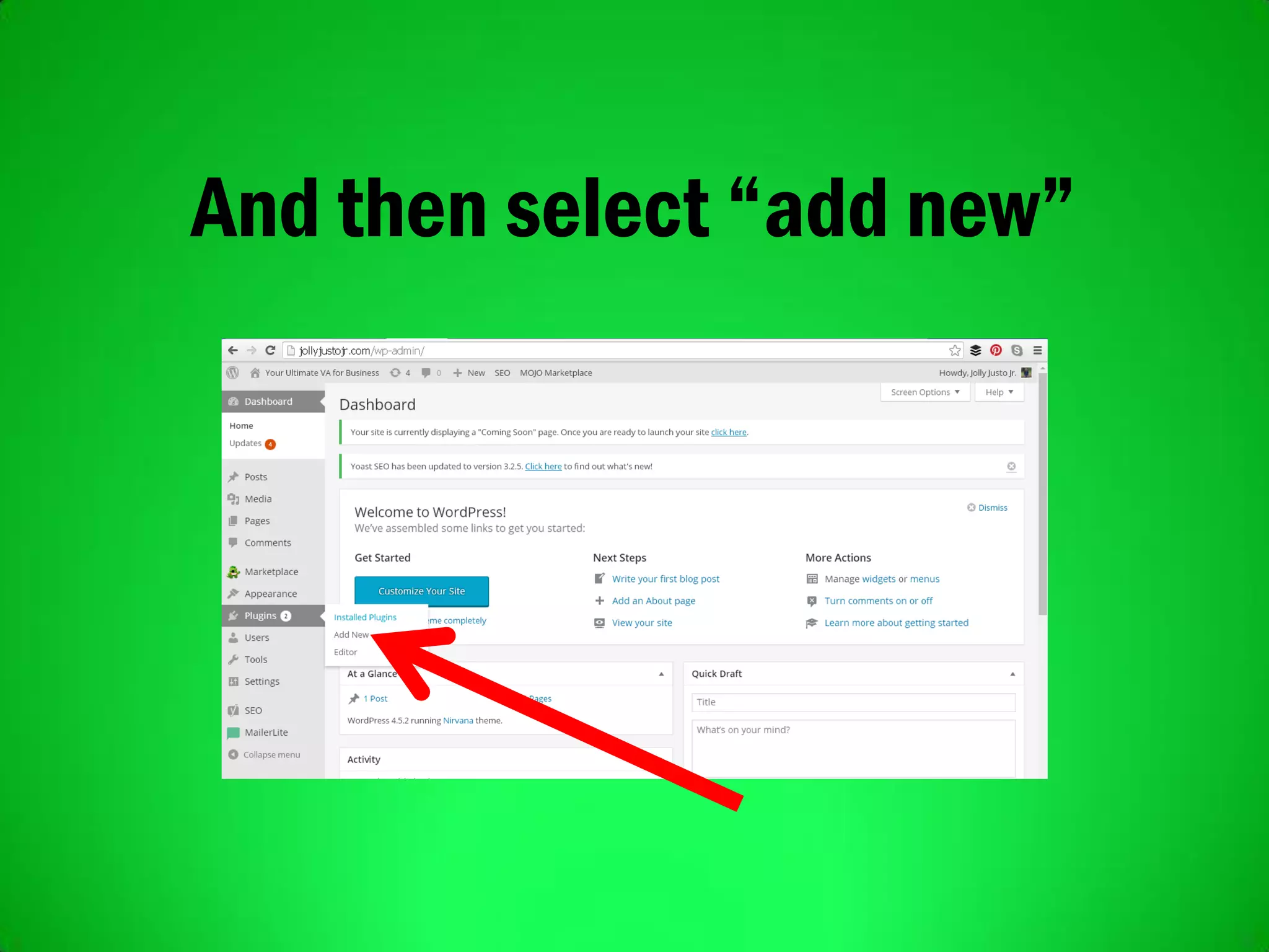 And then select “add new”
 