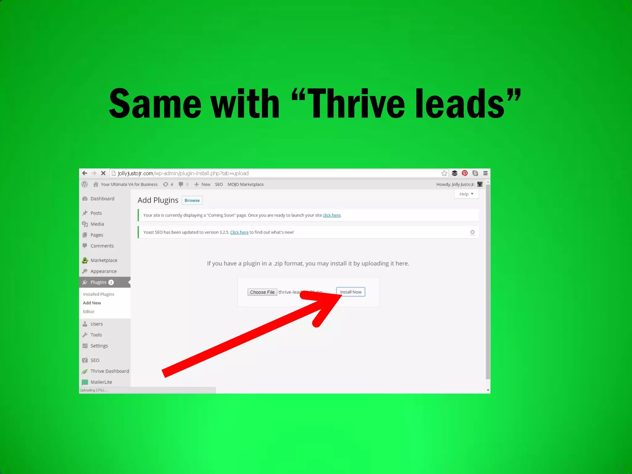 Same with “Thrive leads”
 