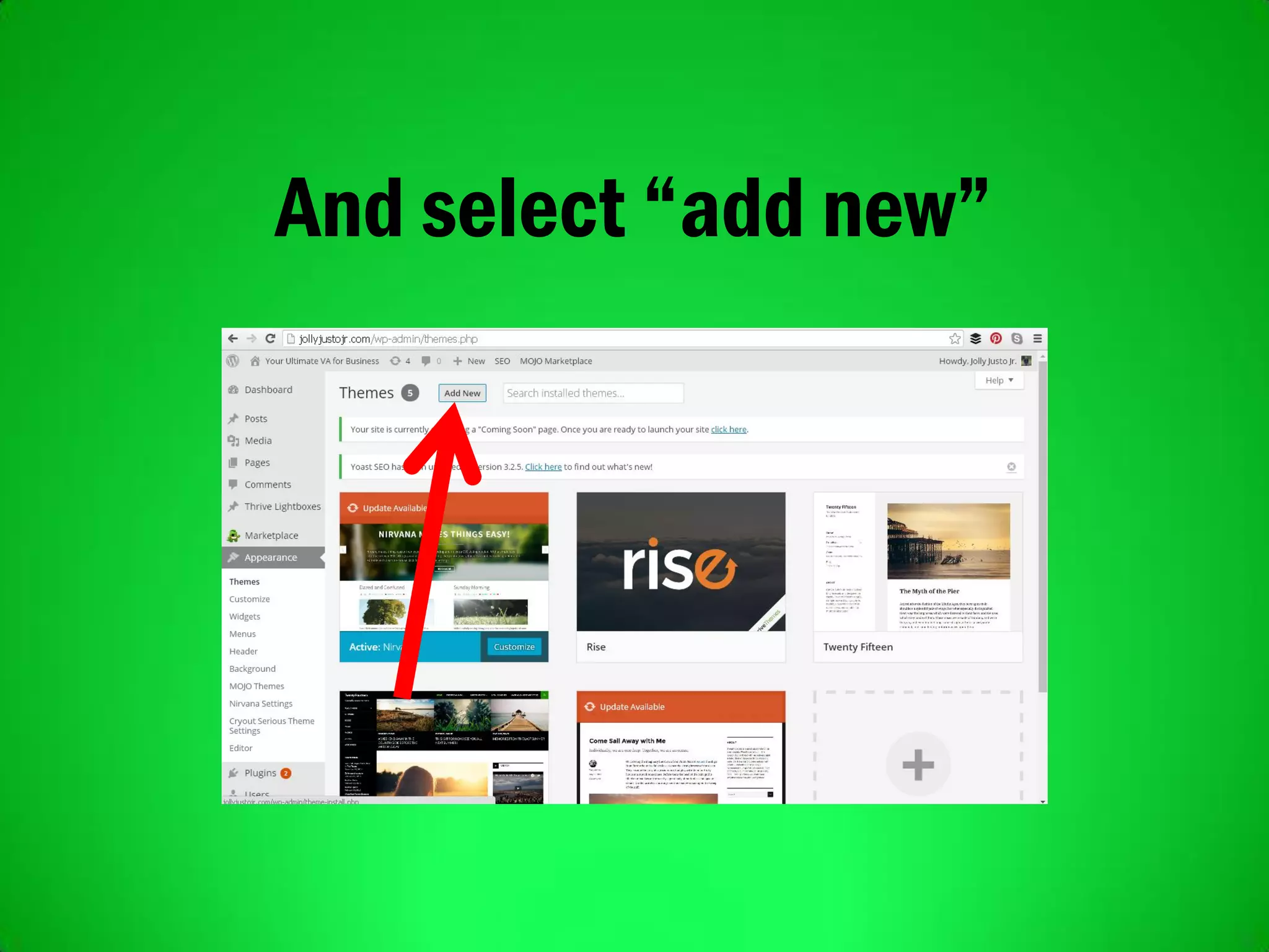And select “add new”
 