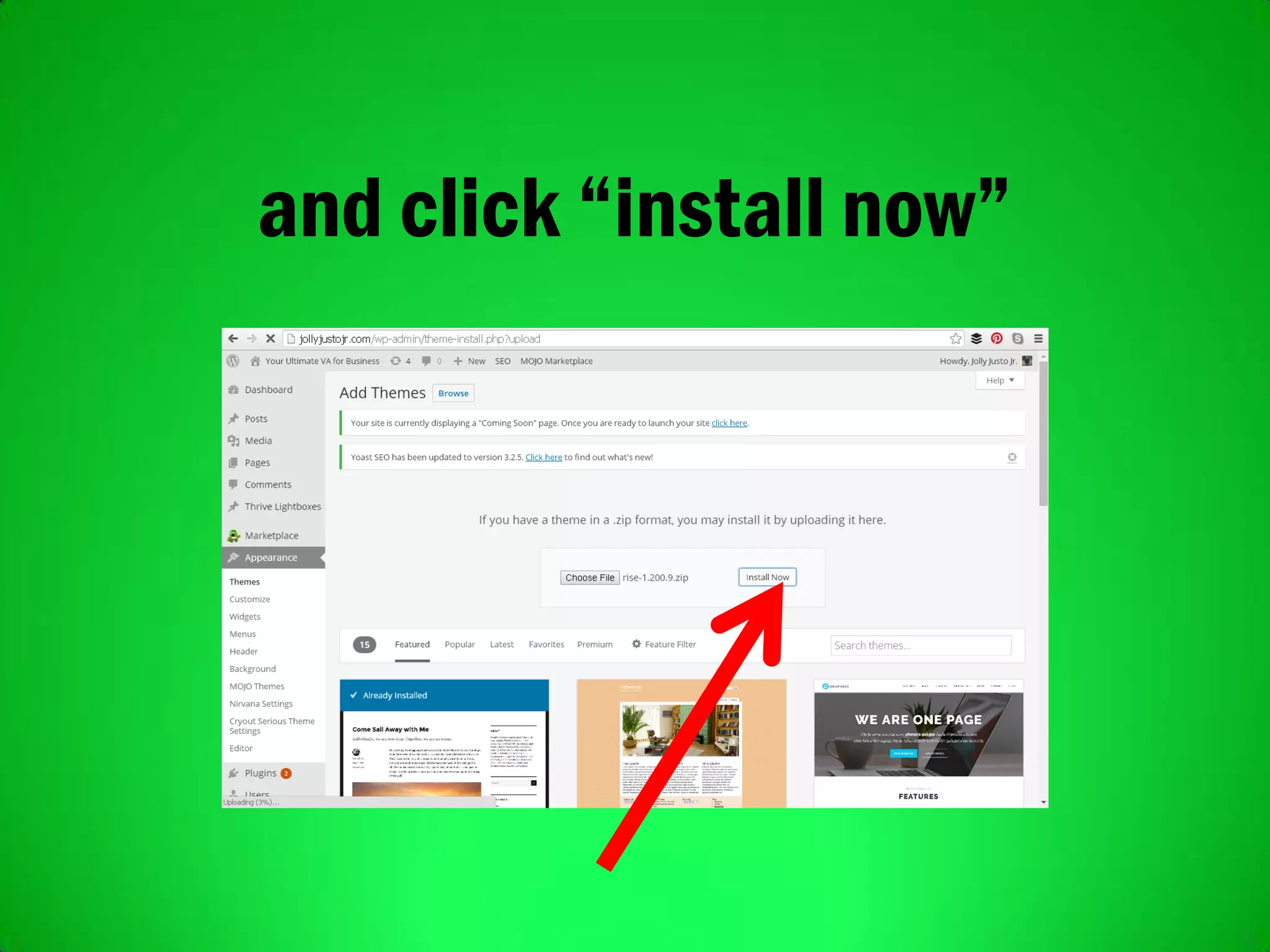and click “install now”
 