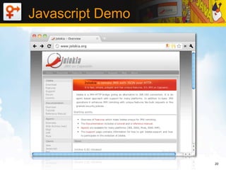 Javascript Demo




                  20
 