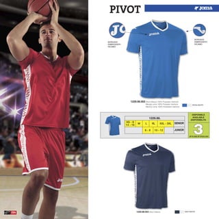 224 1229.98.003 Short Sleeve
1229.98.002 Short Sleeve 100% Polyester interlock
Manga corta 100% Poliester interlock
Manica corta 100% Poliestere interlock
PIVOT
BORDADO
EMBROIDERY
RICAMO
BORDADO
EMBROIDERY
RICAMO
DISPONIBLE
AVAILABLE
DISPONIBILITA
33
L
1229.98.
XLXL
6 - 8 10 - 12
SENIOR
JUNIOR
XXL - 3XL
XS - S
14 - 16
M
UPTO END OF STOCK 2015
ROYAL/WHITE
NAVY/WHITE
 