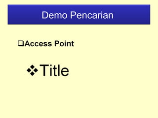 Demo Pencarian
 