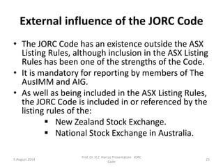 Jorc Code Pdf Review of The Joint Ore Reserves Committee (JORC) Code and Mining ...