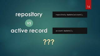 16
repository
VS
active record
???
 
