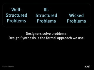 Interaction12 Workshop by Jon Kolko: Design Synthesis | PDF