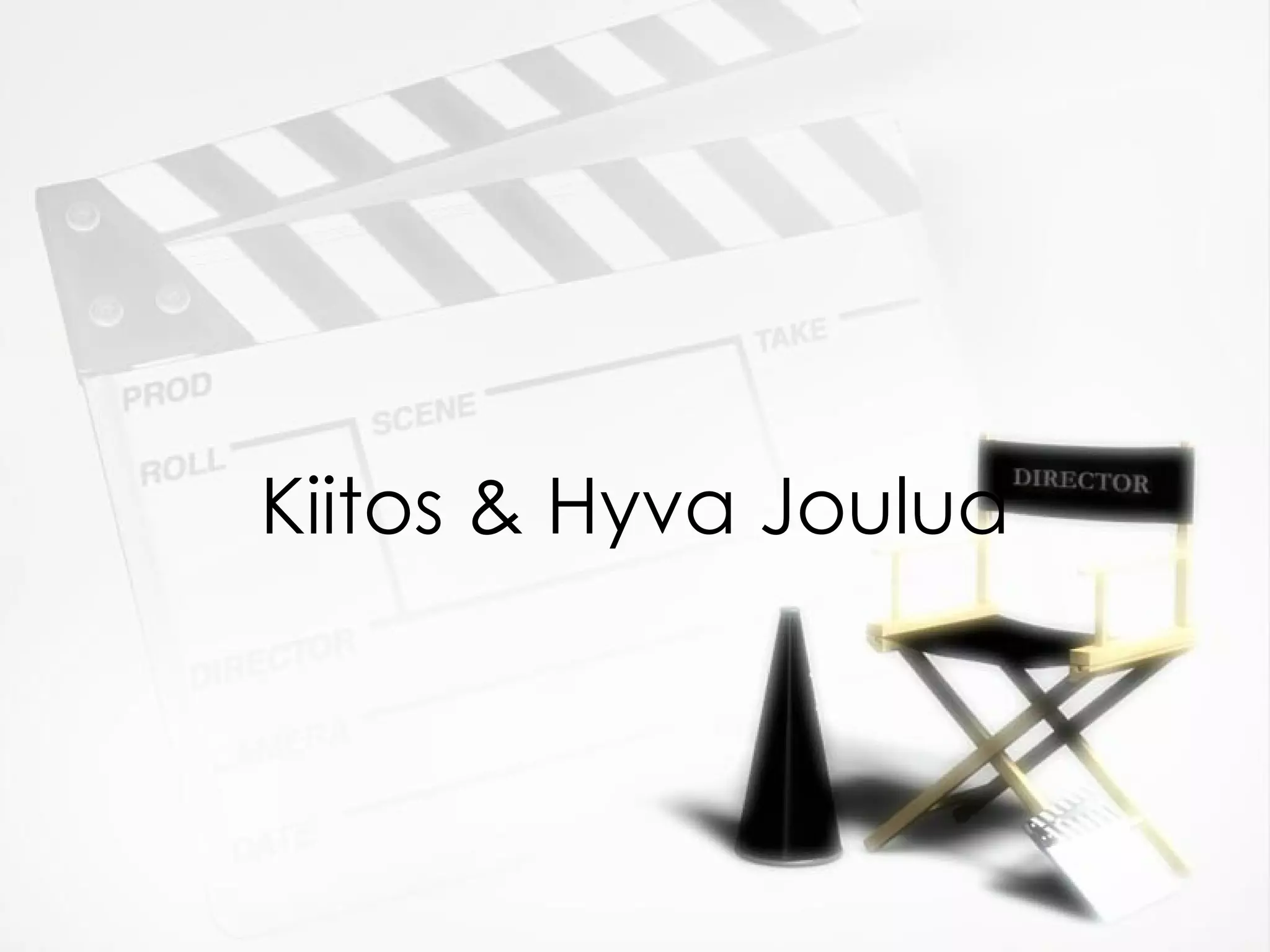 Kiitos & Hyva Joulua  