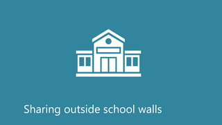 Sharing outside school walls
 