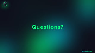 Questions?
INTO THE BOX 2024
 