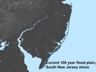 Current 100 year flood plain, South New Jersey shore 