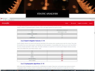 STATIC ANALYSIS
 