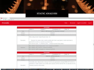 STATIC ANALYSIS
 