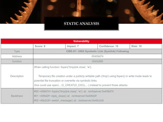 STATIC ANALYSIS
 