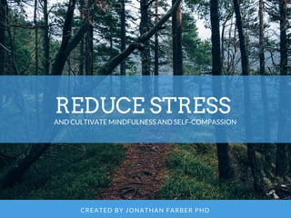 REDUCE STRESS
AND CULTIVATE MINDFULNESS AND SELF-COMPASSION
CREATED BY JONATHAN FARBER PHD
 