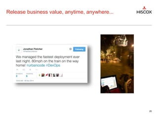Release business value, anytime, anywhere...
20
 