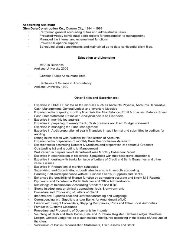 general accountant resume