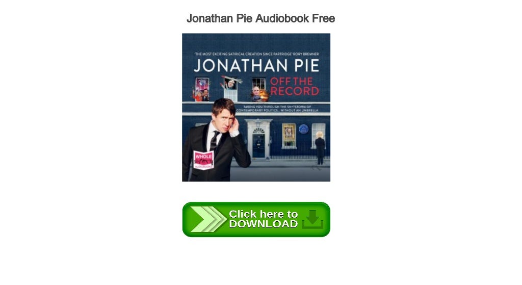 Jonathan Pie Audiobook Free Audiobook Free