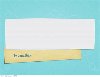 Jonathan's Indigenous People Project