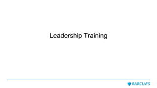 Leadership Training
 