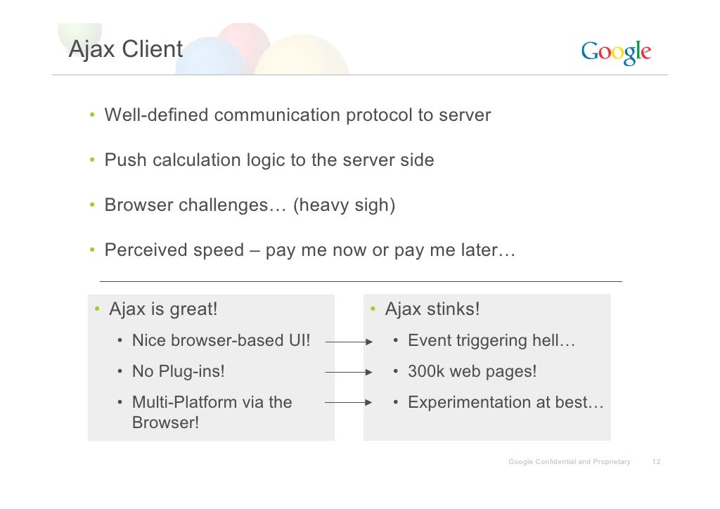 Ajax Client • Well-defined communication