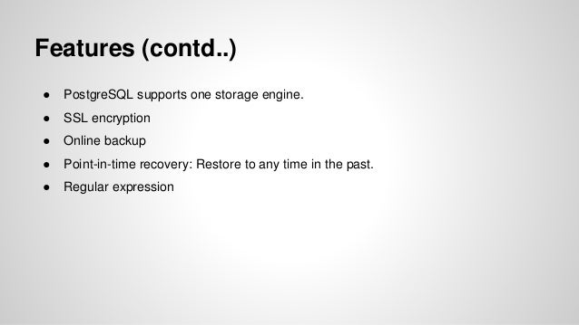PostgreSQL - Object Relational Database