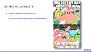 7
GETTING TO DAG DELETE
● Associate intermediate shuffle data to its DAG.
 