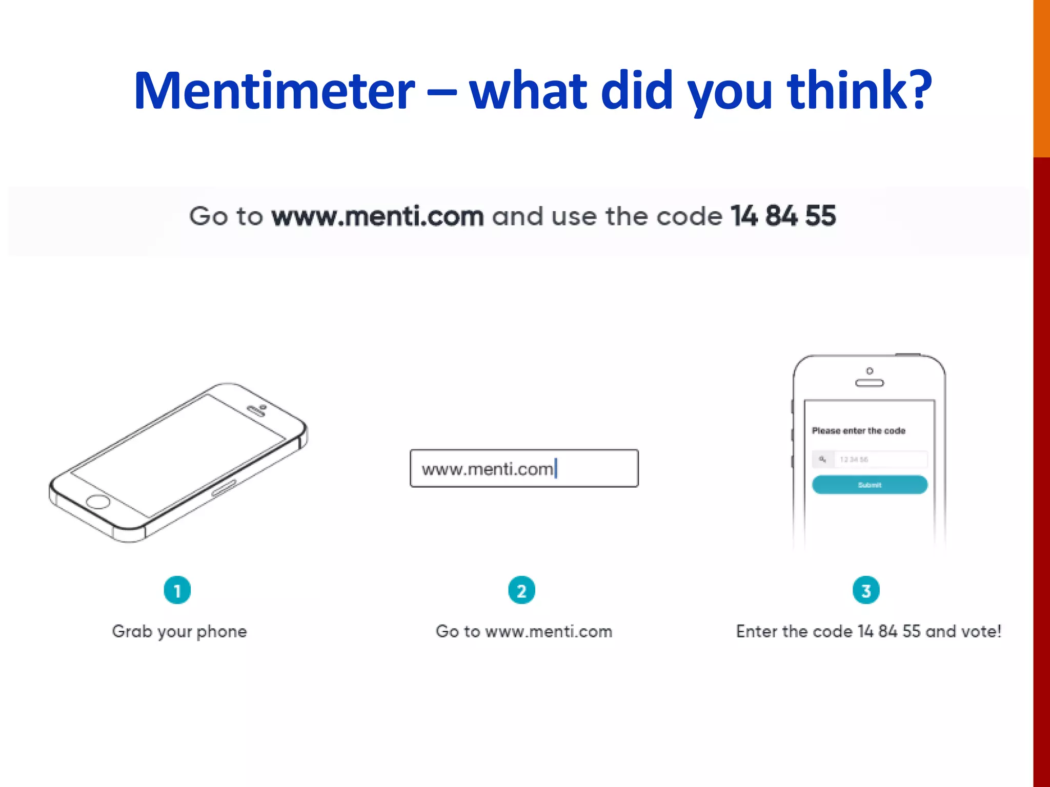 Mentimeter – what did you think?
 
