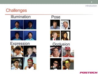 6

                             introduction

Challenges
  Illumination   Pose




  Expression     Occlusion
 