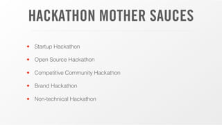 STARTUP HACKATHON
• Not purely technical
• More practical concepts
• Mix between slides and demo
• Pre-pre-incubator
 