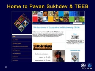 Home to Pavan Sukhdev & TEEB   