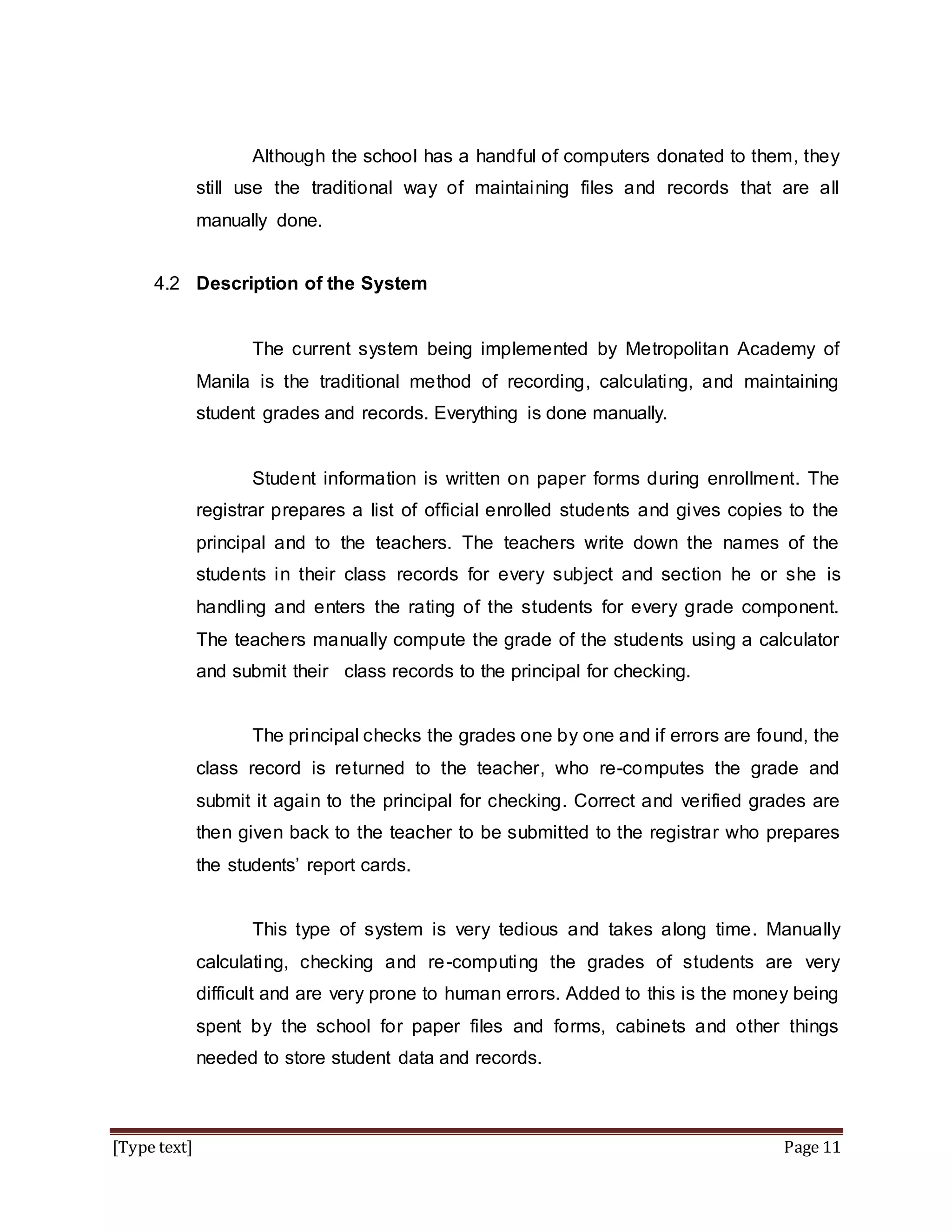 Computerized Grading System 2016 | DOCX