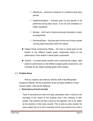 Computerized Grading System 2016 | DOCX