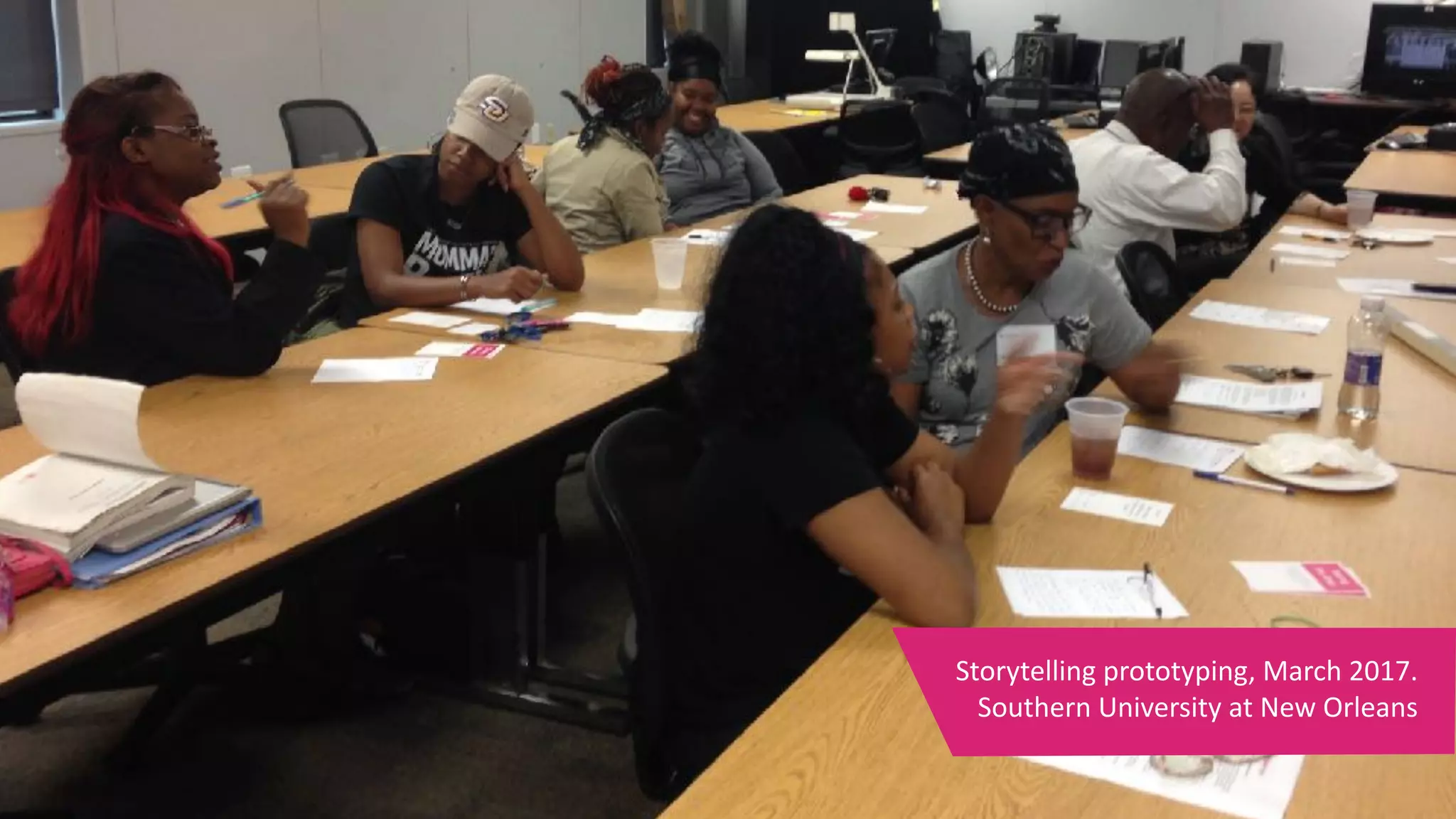 Storytelling	prototyping,	March	2017.		
Southern	University	at	New	Orleans
 