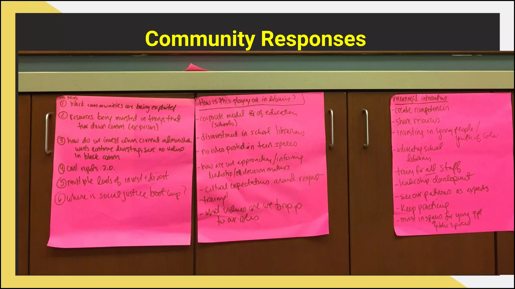 Community Responses
 