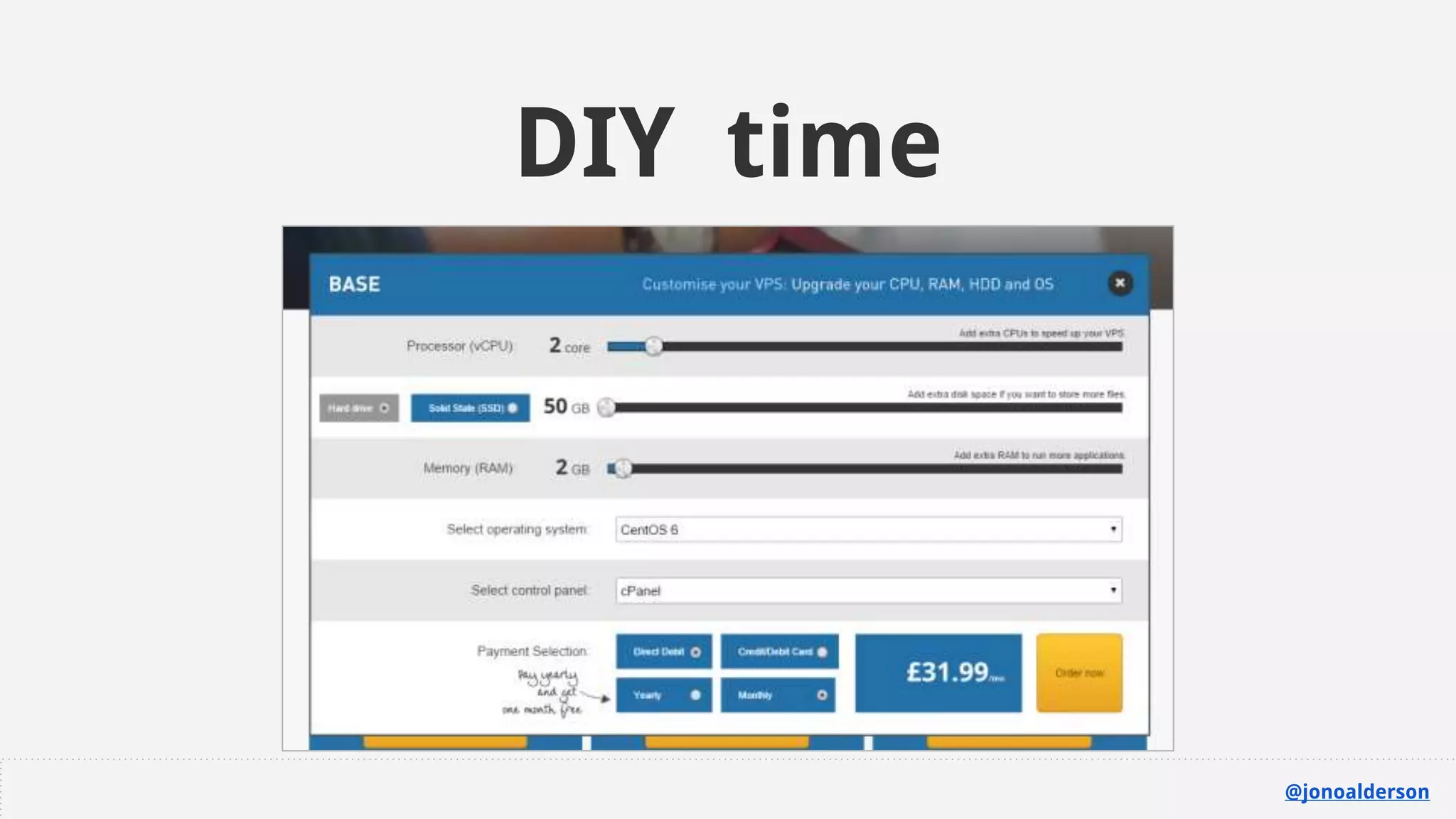 DIY time
@jonoalderson
 