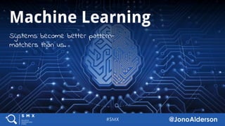 @jonoalderson
Machine Learning
Systems become better
pattern-matchers than us.
 