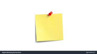 Digital Marketing By Numbers @jonoalderson 
 