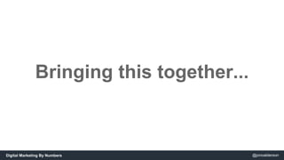 Bringing this together... 
Digital Marketing By Numbers @jonoalderson 
 