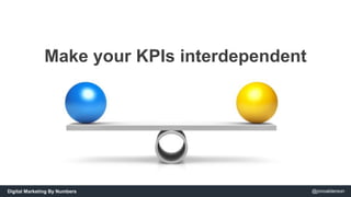 Make your KPIs interdependent 
Digital Marketing By Numbers @jonoalderson 
 