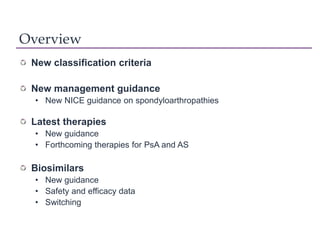 Spondyloarthropathies - Dr Jon Packham | PPTX