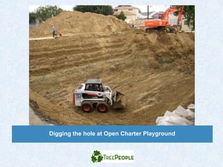 Digging the hole at Open Charter Playground
 
