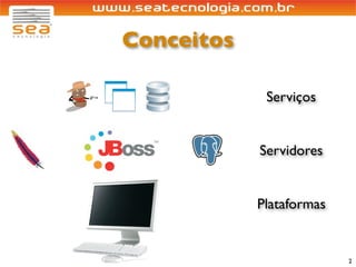 Conceitos

             Serviços


            Servidores


            Plataformas


                          2
 
