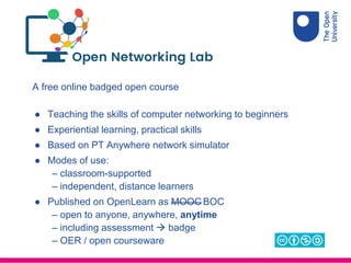 [OOFHEC2018] Jon Rosewell et al: Online practical learning of computer ...