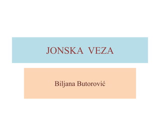 JONSKA VEZA
Biljana Butorović

 