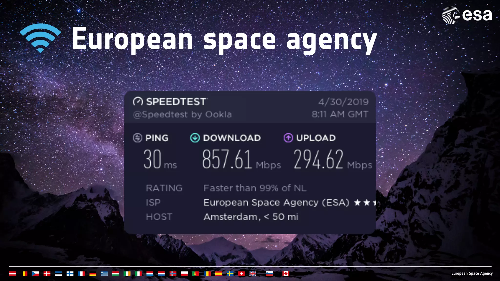 European space agency
 