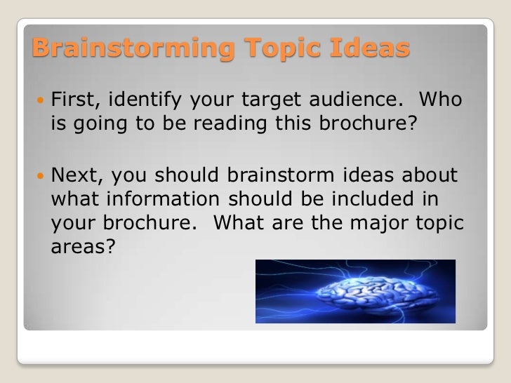 brochure topic