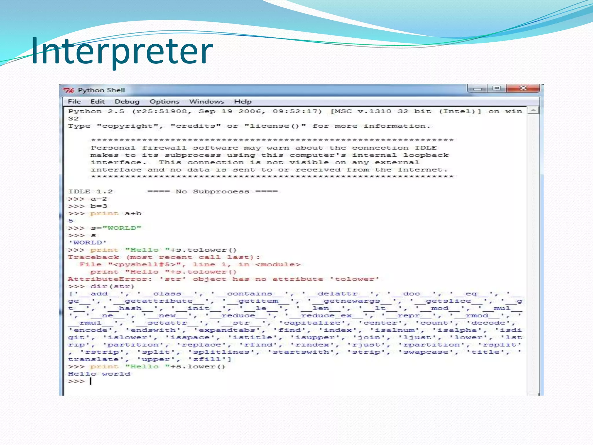 Interpreter
 